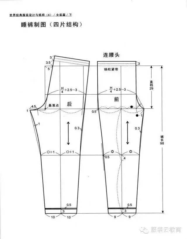 女式家居服裁剪方法